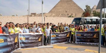 حزب مصر أكتوبر ينظم رحلة شبابية إلى الأهرامات لرفع الوعي السياحي