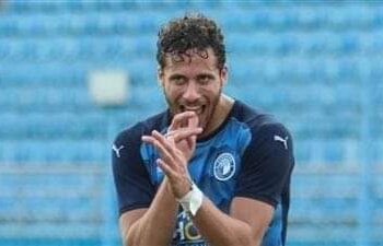 رمضان صبحي لاعب بيراميدز يشارك مع الفريق في مباراة الأهلي القادمة