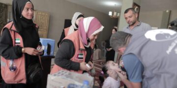 الإمارات تساهم في تطعيم 187 ألف طفل في غزة ضد شلل الأطفال