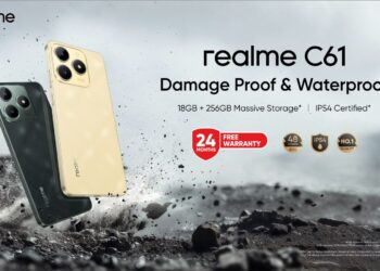 اطلاق هاتف realme C61 ذو المتانة المطلقة بضمان 24 شهرًا