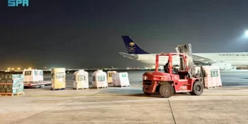 طائرة الإغاثة السعودية التاسعة تتجه إلى مطار دمشق لمساعدة الشعب السوري