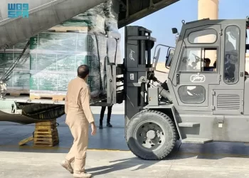 وصول الطائرة السعودية الـ 55 لإغاثة الشعب الفلسطيني