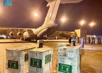 مغادرة الطائرة الإغاثية السعودية الثانية التي يسيّرها مركز الملك سلمان للإغاثة إلى مطار دمشق
