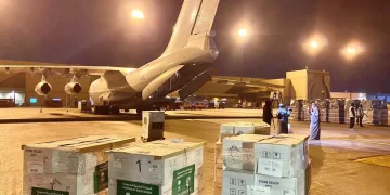 مغادرة الطائرة الإغاثية السعودية الثانية التي يسيّرها مركز الملك سلمان للإغاثة إلى مطار دمشق