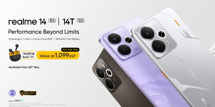 ريلمي تكشف عن realme 14 5G وrealme 14T بأفضل أداء ومعالج في فئتهما
