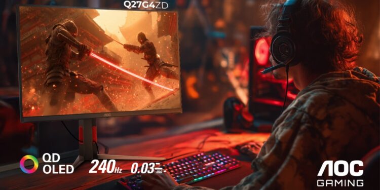 AOC تطلق شاشة الألعاب المتطورة Q27G4ZD بتقنية QD-OLED
