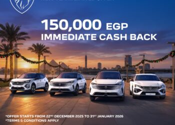 بيجو تحتفل بالعام جديد ب150,000 جنيه كاش باك على جميع موديلات 2026