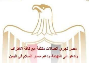 مصر تدعو إلى التهدئة ودعم مسار السلام في اليمن