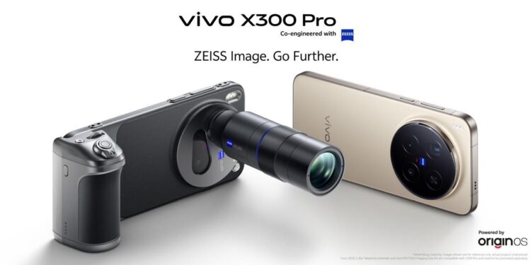 هاتف vivo X300 Pro بكاميرا ZEISS APO ومعالج Dimensity 9500
