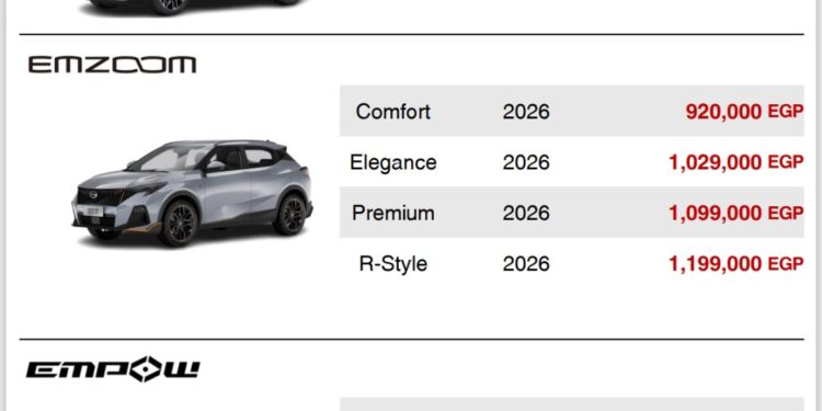 تعرف علي أحدث أسعار سيارات GS3   Emzoom وGS4 MAX