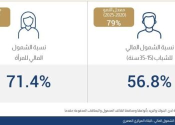 معدلات الشمول المالي بلغت 77.6% بنهاية 2025