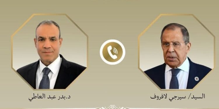 وزير الخارجية يبحث مع نظيره الروسي جهود خفض التصعيد بالإقليم