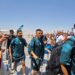 وزراء الطيران والشباب والصحة يستقبلون المنتخب الوطني بـ مطار العلمين