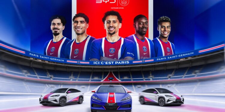 بي واي دي تعلن عن توقيع شراكة مع باريس سان جيرمان حتي 2029