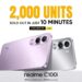 بيع 2000 وحدة من realme C100i على موقع نون في 10 دقائق