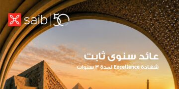 بنك saib يرفع العائد السنوي على شهادة  «Excellence» الثلاثية ذات العائد الثابت إلى 18.25%