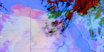 سقوط أمطار خفيفة على مناطق من السواحل الشمالية وشمال الوجه البحري